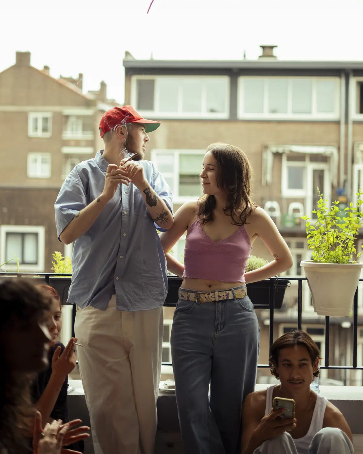 Our friends gathered at an apartment for a harvest party,